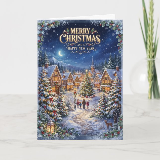 Schneedorff Weihnachtskarte Karte (Vorderseite)
