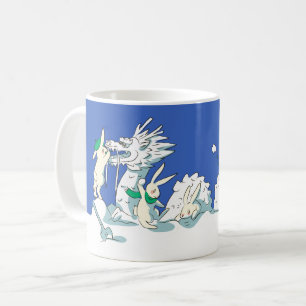 Schneedrache und Kaninchen-Tasse Tasse