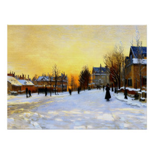 Schneeeffekt - Die Straße in Argentinien im Winter Poster