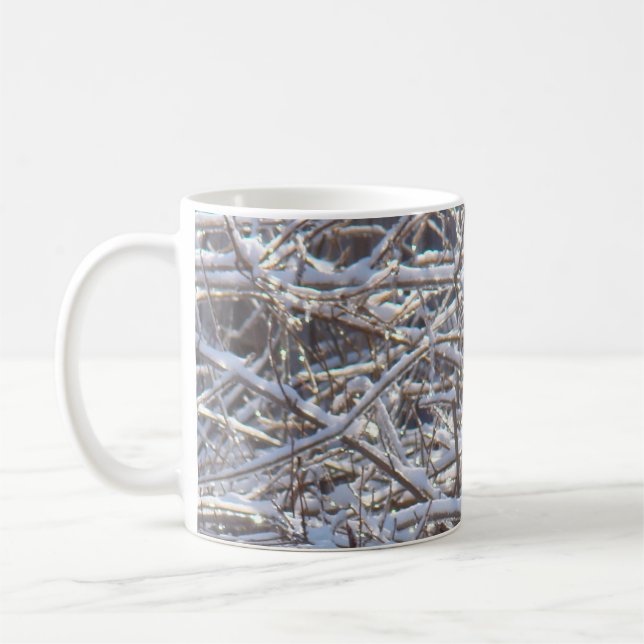 Schneeeiszweige im Winter Kaffeetasse (Links)