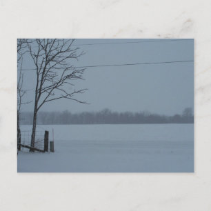Schneeerlebnis aus Zentralindiana Postkarte