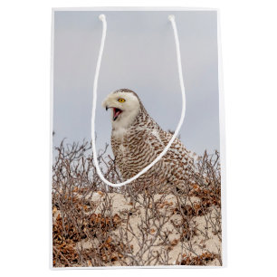 Schneeeule am Strand Mittlere Geschenktüte