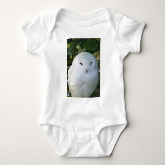 Schneeeule Baby Strampler (Vorderseite)
