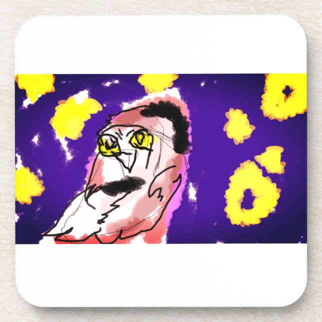 Schneeeule Getränkeuntersetzer (Vorderseite)