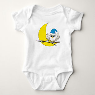 Schneeeule in der Winternacht des Neumonds Baby Strampler