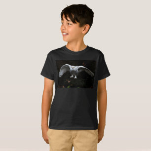 Schneeeule mit offenen Flügeln bcm T-Shirt