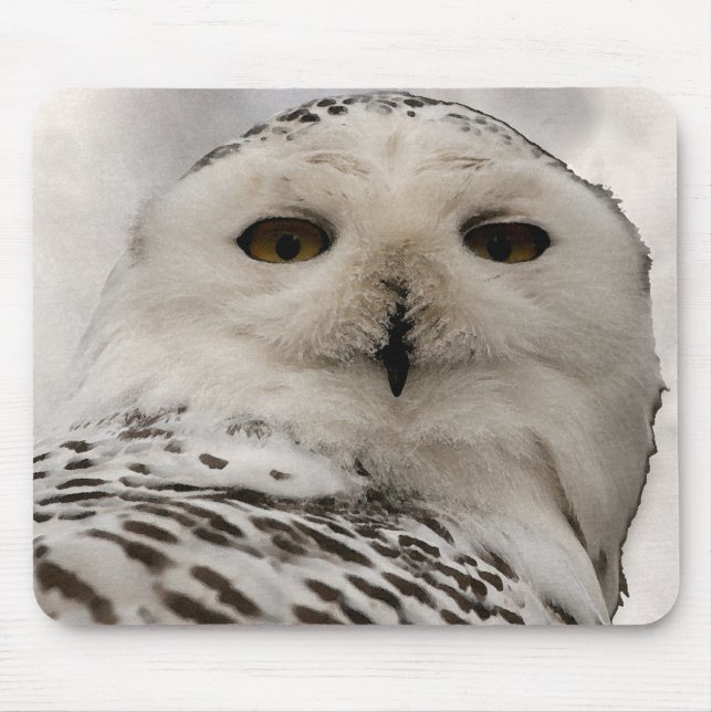 Schneeeule Mousepad (Vorne)