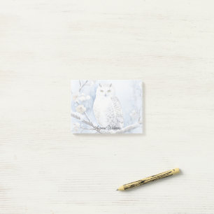 Schneeeule Post-it Klebezettel