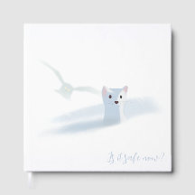 Schneeeule und weißes Wiesel