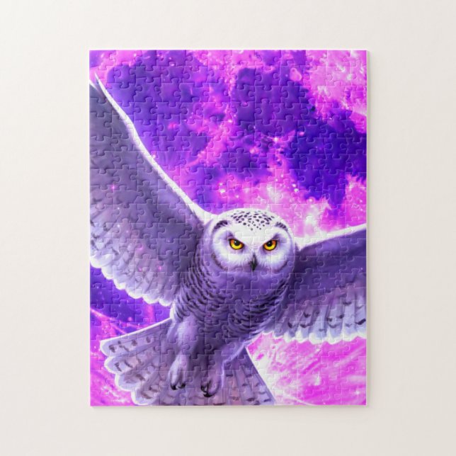 Schneeeule von Purple Moon Puzzle (Vertikal)