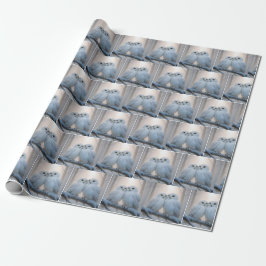 Schneeeulen auf einem Winterzweig Geschenkpapier