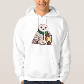 Schneeeulen-Weihnachtslaternen-T-Shirt-Design Hoodie