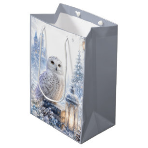 Schneeeulen-Wintermagie Mittlere Geschenktüte