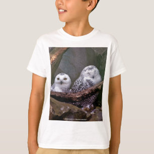 Schneeeulenpaar Wald Wildlife-Kunst T-Shirt