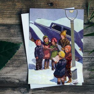 Schneefahrten Feiertagskarte