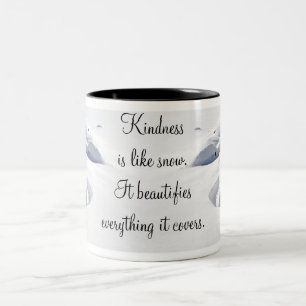 Schneefahrten über Steine Zweifarbige Tasse