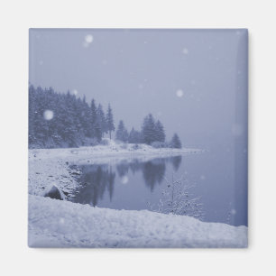 Schneefall am Meer Magnet