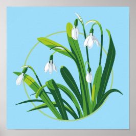 Schneefall-Blume Poster