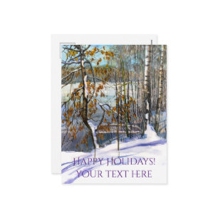 Schneefall Feiertagspostkarte