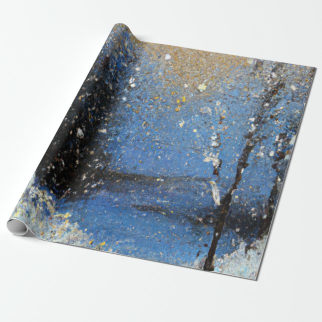 Schneefall Geschenkpapier (Ungerollt)