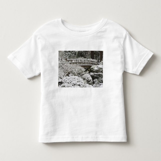 Schneefall im Japanischen Garten Portland, Kleinkind T-shirt (Vorderseite)