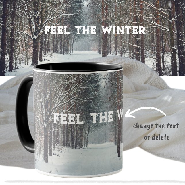 Schneefall im Winterwald Tasse (Von Creator hochgeladen)