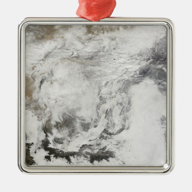 Schneefall in der China Ornament Aus Metall (Vorne)