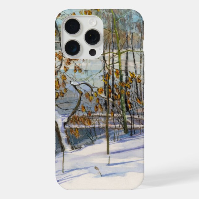 Schneefall iPhone Hülle (Rückseite)