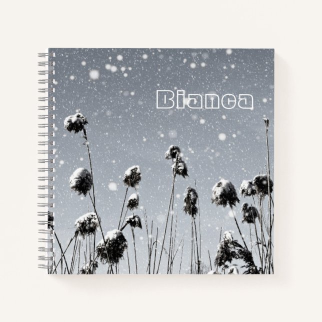 Schneefall Notizbuch (Vorderseite)