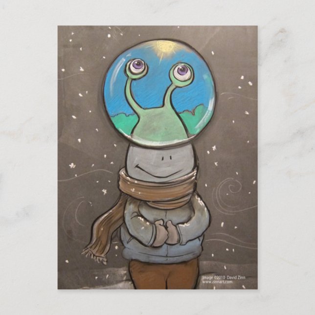 Schneefall Postkarte (Vorderseite)