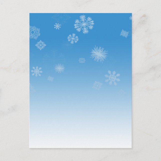 Schneefall Postkarte (Vorderseite)
