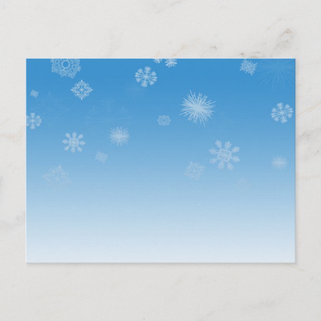 Schneefall Postkarte (Vorderseite)