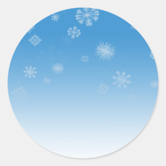 Schneefall Runder Aufkleber