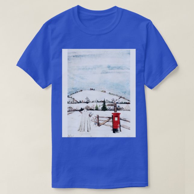 Schneefall sonntags T-Shirt (Design vorne)