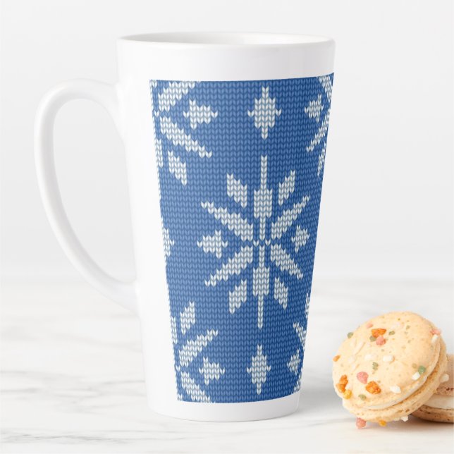 Schneefall Strick Milchtasse (Beispiel)