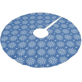 Schneefall Strick Polyester Weihnachtsbaumdecke