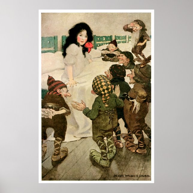 "Schneefall und die sieben kleinen Männer" Poster (Vorne)
