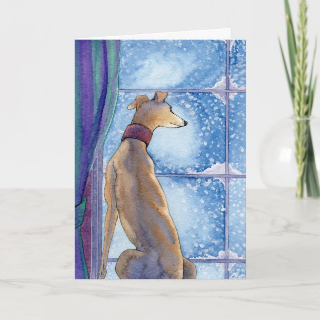 Schneefall - Urlaubskarte Feiertagskarte (Vorderseite)