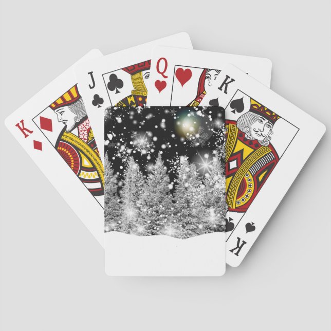 Schneefall zur Wintersonnenwende Spielkarten (Rückseite)