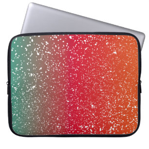 Schneefälle auf farbenfrohem Hintergrund vintage-a Laptopschutzhülle