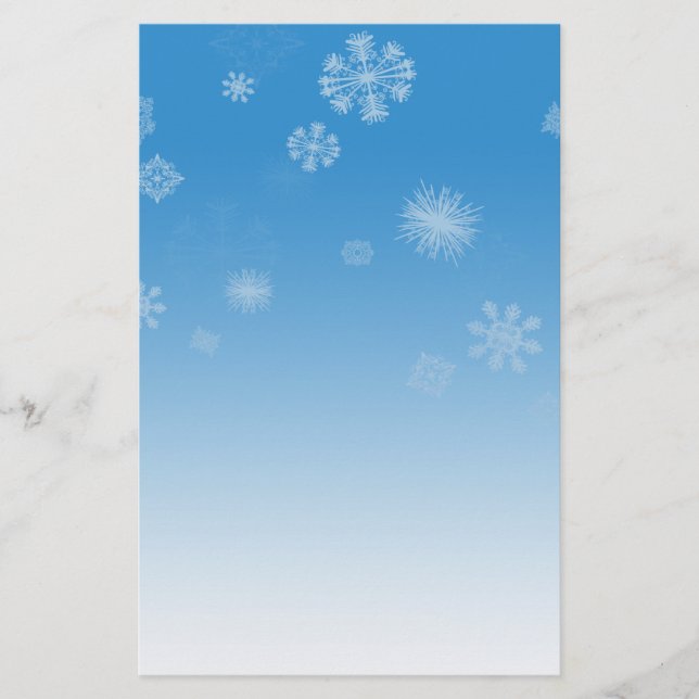 Schneefälle Briefpapier (Vorderseite)