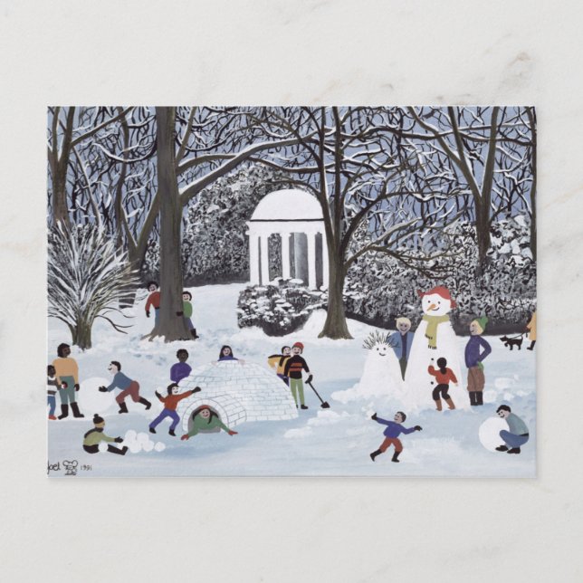 Schneefälle Postkarte (Vorderseite)