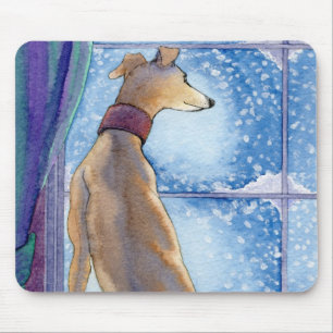 Schneefälle - Schnee durch das Fenster MOUSEMAT Mousepad