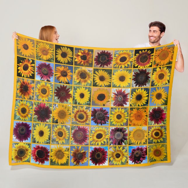Schneefang-Sonnenblumen Fleecedecke (Beispiel)