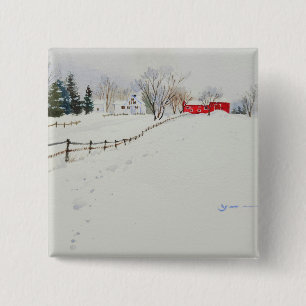 Schneefarbene Landschaft Button
