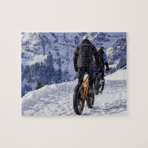 Schneefatbikes Mountainbikes Fahrräder Radfahren Puzzle