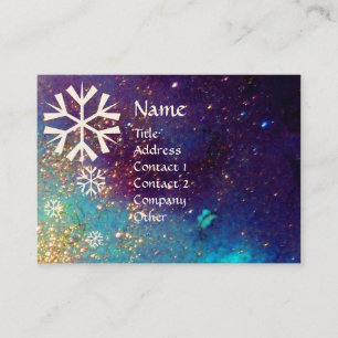 SCHNEEFLAKEN IN SILBEREN GLITZERN VISITENKARTE