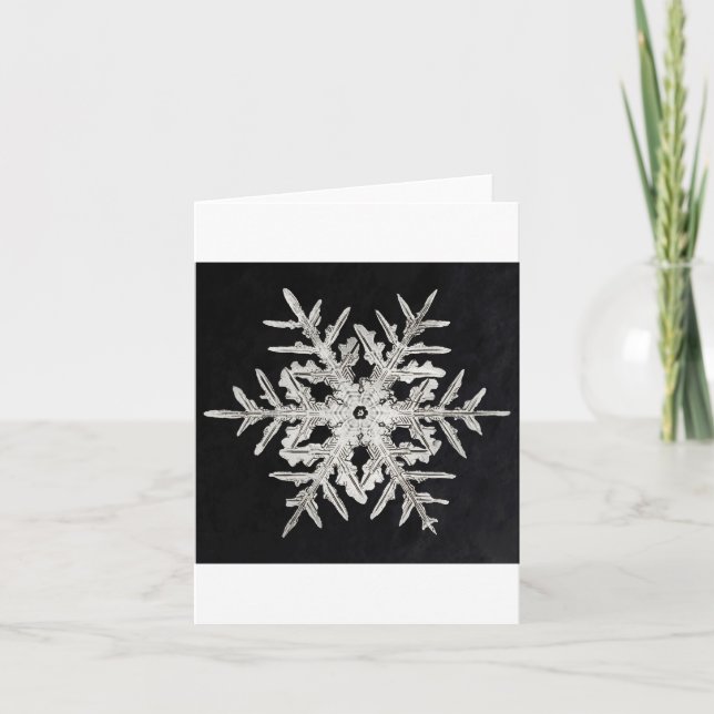 Schneeflocke 1 feiertagskarte (Vorderseite)