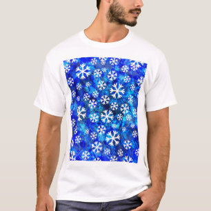 Schneeflocke Abstrakt: Vintages Nahtloses Muster. T-Shirt