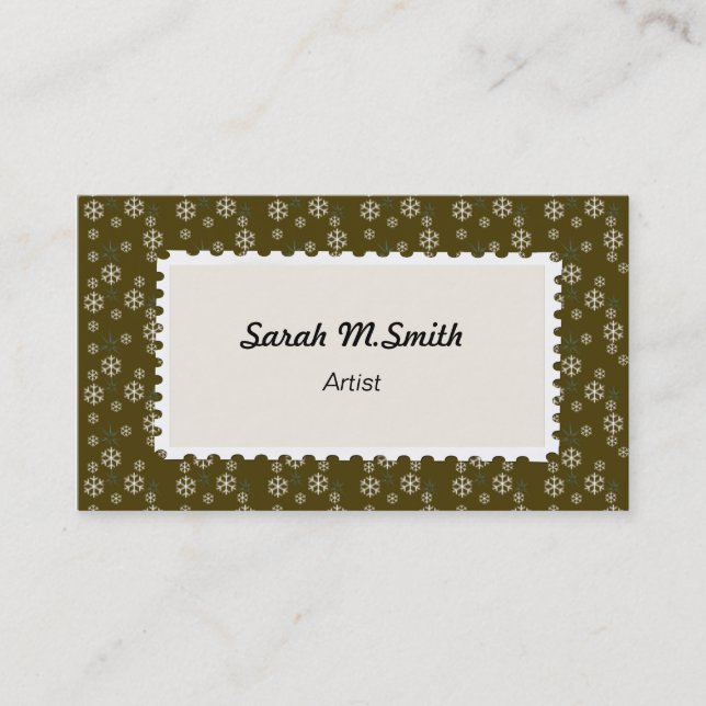 Schneeflocke, allgemein visitenkarte (Vorderseite)